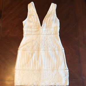 All white vintage lace dress